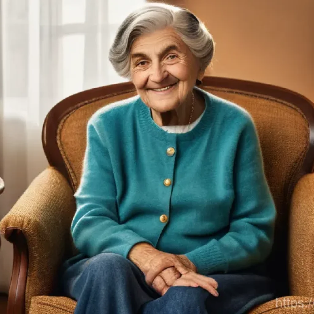 시니어 커뮤니케이션 훈련 - **Prompt:** A cozy, warmly lit Italian living room. An elderly Italian nonna, with kind eyes and a g...