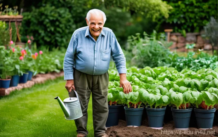 시니어 텃밭 가꾸기 - **Prompt:** A serene, sun-drenched Italian nonna (grandmother), with kind eyes and a gentle smile, w... 시니어 텃밭 가꾸기 - **Prompt:** A serene, sun-drenched Italian nonna (grandmother), with kind eyes and a gentle smile, w...