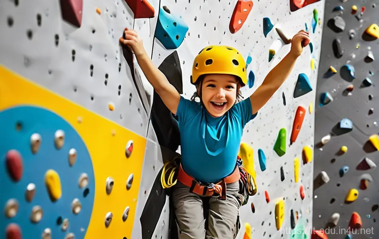 어린이 스포츠 활동 - **Playful Movement in a Colorful Gym:**
    "A brightly lit, spacious indoor gym designed for young ...