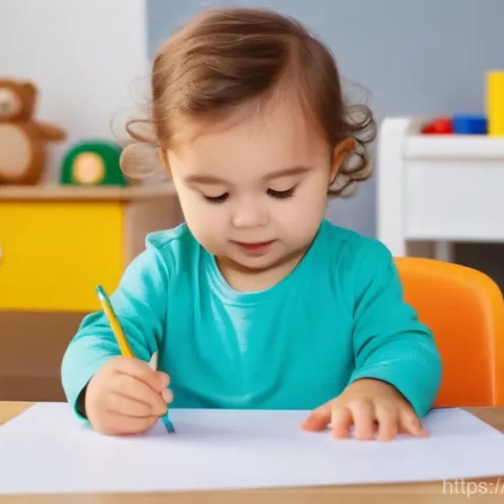 아동 그림 그리기 - **Prompt:** A cheerful toddler, around 2-3 years old, dressed in a bright, comfortable, long-sleeved...
