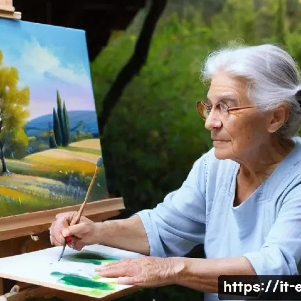 시니어 성격 개발 - **"A serene and inspiring portrait of an Italian elderly woman, around 70 years old, with a gentle, ...