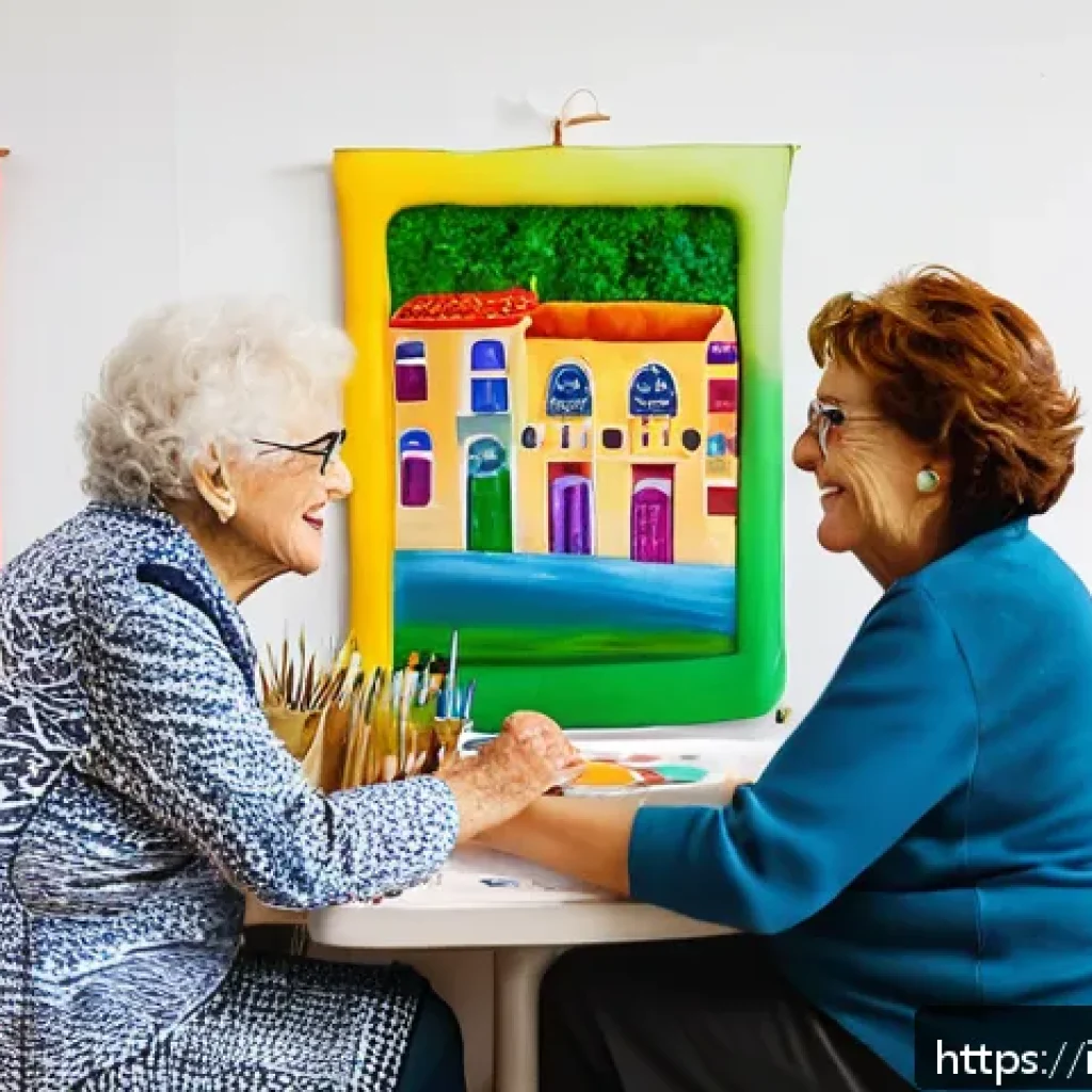 시니어 커뮤니티 활동 - A vibrant community center in an Italian town filled with lively senior citizens engaged in various ...
